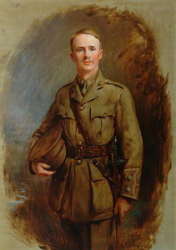 Second Lieutenant Percy Orde Powlett 4th Battalion - Lance Calkin reproduction oil painting