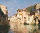 Canale Dell Acqua Morta c1890 - Rubens Santoro reproduction oil painting