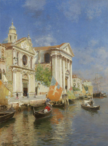 S Maria Della Visitazione and S Maria Del Rosario Venice - Rubens Santoro reproduction oil painting