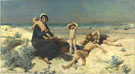 La Plage - Virginie Demont Breton reproduction oil painting