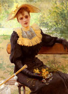 In The Garden 1892 - Vittorio Matteo Corcos reproduction oil painting