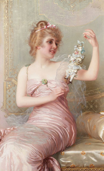 The Plaything - Vittorio Matteo Corcos reproduction oil painting