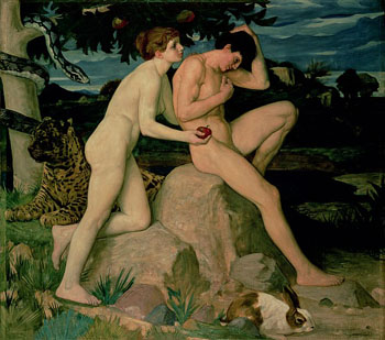 Adam and Eve - William Strang reproduction oil painting