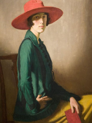 Lady with A Red Hat - William Strang reproduction oil painting