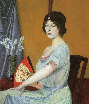The Japanese Fan - William Strang reproduction oil painting