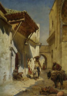 A Street Scene 1888 - Rudolph Gustav Muller