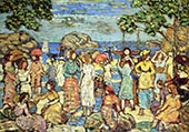 Beach at Gloucester c1918 - Maurice Prendergast