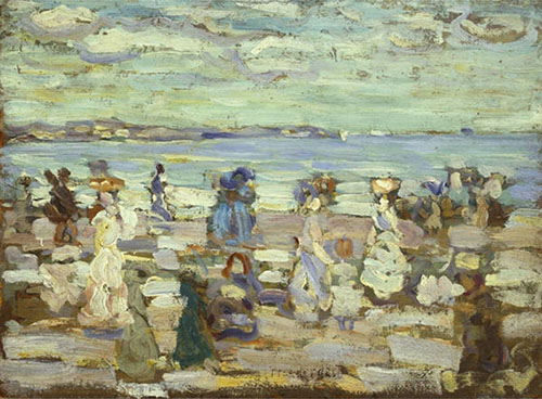 Beach Scene c1907 - Maurice Prendergast reproduction oil painting