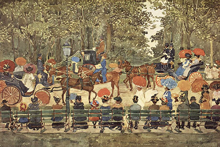 Central Park New York 1901 - Maurice Prendergast reproduction oil painting