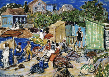 Painting of a Beach Scene c1890 - Maurice Prendergast reproduction oil painting