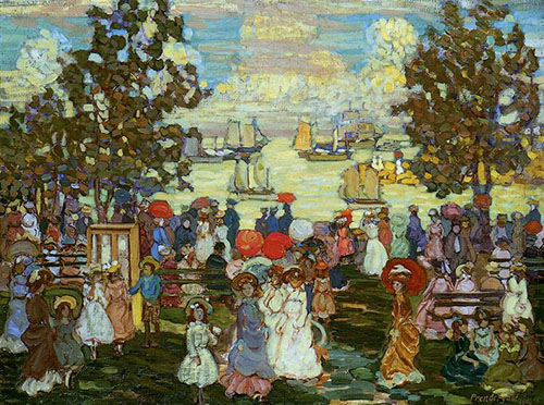 Salem Willows 1904 - Maurice Prendergast reproduction oil painting