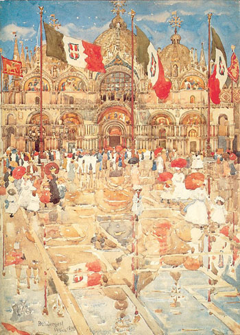 Splash of Sunshine and Rain 1899 - Maurice Prendergast reproduction oil painting