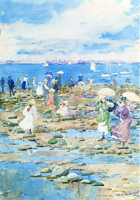 Summer Visitors 1896 - Maurice Prendergast reproduction oil painting