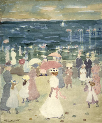 Sunday on the Beach c1894 - Maurice Prendergast reproduction oil painting