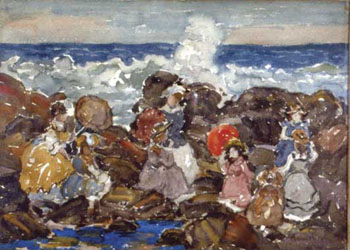 Surf c1900 - Maurice Prendergast reproduction oil painting