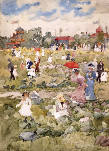 The Stony Pasture c1896 - Maurice Prendergast reproduction oil painting