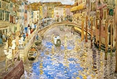 Venetian Canal Scene c1898 - Maurice Prendergast reproduction oil painting