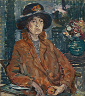 Woman in Brown Coat c1910 - Maurice Prendergast