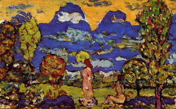 Blue Mountains - Maurice Prendergast reproduction oil painting