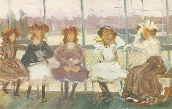 Evening on a Pleasure Boat - Maurice Prendergast reproduction oil painting