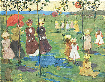 Franklin Park Boston 1895 - Maurice Prendergast reproduction oil painting