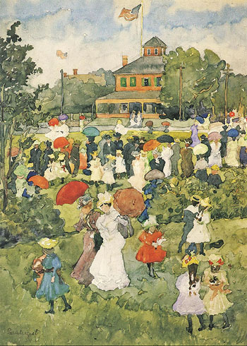 Franklin Park Boston A c1895 - Maurice Prendergast reproduction oil painting