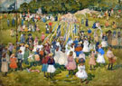 May Day Central Park 1901 - Maurice Prendergast reproduction oil painting