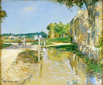 A Country Road - Childe Hassam reproduction oil painting