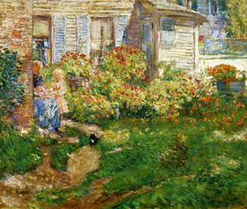 A Fishermans Cottage - Childe Hassam reproduction oil painting