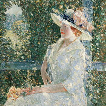 An Outdoor Portrait of Miss Weir 1909 - Childe Hassam reproduction oil painting