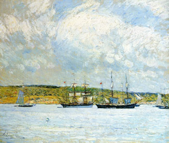 A Parade of Boats - Childe Hassam reproduction oil painting