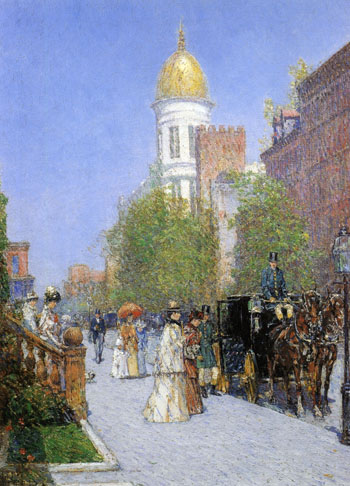 A Spring Morning - Childe Hassam reproduction oil painting