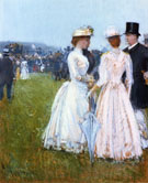 At The Grand Prix in Paris - Childe Hassam reproduction oil painting