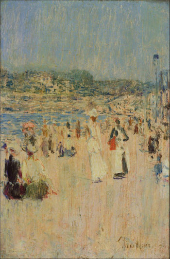 Beach at Newport 1891 - Childe Hassam reproduction oil painting