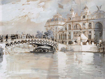 Columbian Exposition Chicago - Childe Hassam reproduction oil painting