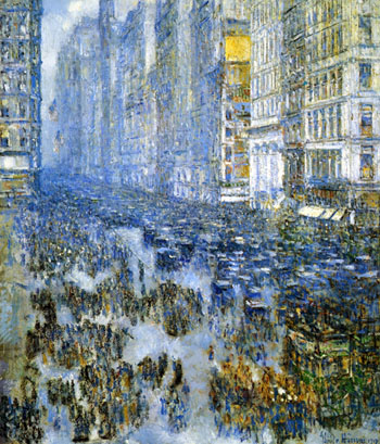 Fifth Avenue in Winter A 1919 - Childe Hassam reproduction oil painting