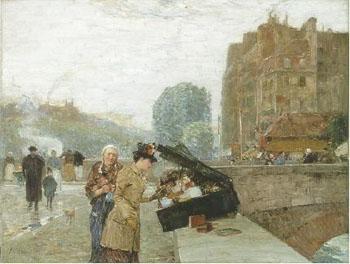 The Quai St Michel 1888 - Childe Hassam reproduction oil painting