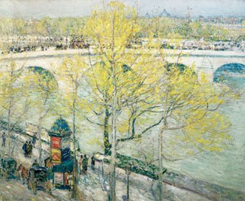 Pont Royal Paris - Childe Hassam reproduction oil painting