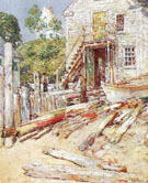 Riggers Shop at Provincetown Mass - Childe Hassam reproduction oil painting