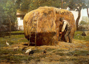 The Barnyard 1885 - Childe Hassam reproduction oil painting