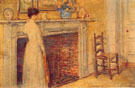 The Fireplace 1912 - Childe Hassam reproduction oil painting
