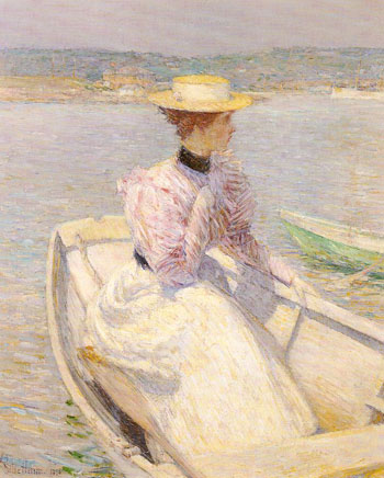 White Dory Gloucester - Childe Hassam reproduction oil painting