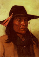 Chief Duck Man - Joseph Henry Sharp reproduction oil painting