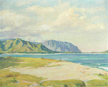 Kailua Beach Beyond The Pali 1930 - Joseph Henry Sharp reproduction oil painting
