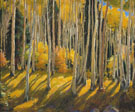 Morning in Aspen Grove - Joseph Henry Sharp reproduction oil painting