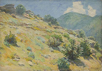 Taos Canon 1947 - Joseph Henry Sharp reproduction oil painting