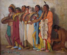 The Drummers - Joseph Henry Sharp reproduction oil painting