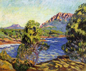 Agay the Bay During The Mistral - Armand Guillaumin reproduction oil painting