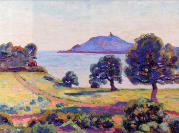 Agay the Chateau and The Signal Tower 1894 - Armand Guillaumin reproduction oil painting