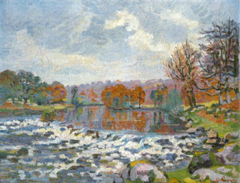 Barrage de Genetin Crozant 1898 - Armand Guillaumin reproduction oil painting